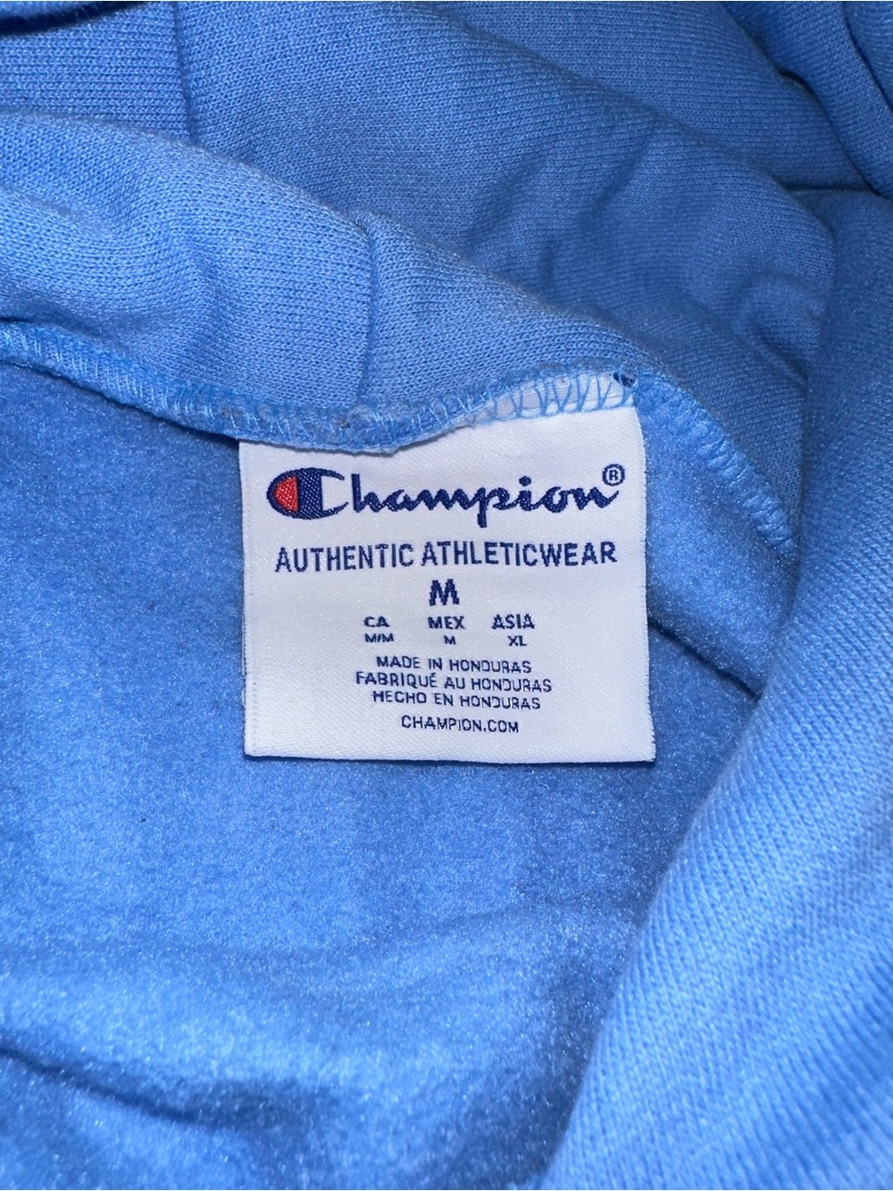 Champion Light Blue Pullover Hoodie - Picture 1 of 3